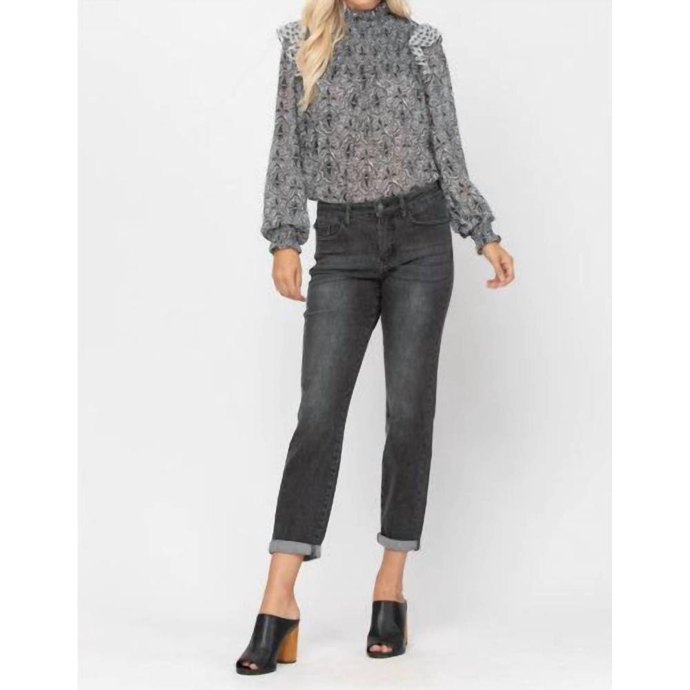NEW JUDY BLUE boyfriend jean in black